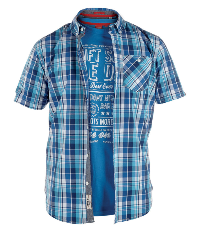 D555 skjorte + T-shirt (Mangefarvet) (K/Æ) (Tall)