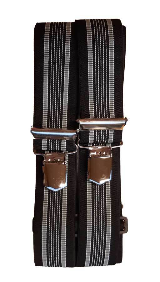 Sort med grå striber