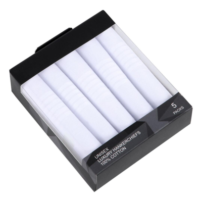 Hvide lommetørklæder (5 stk. pk.)